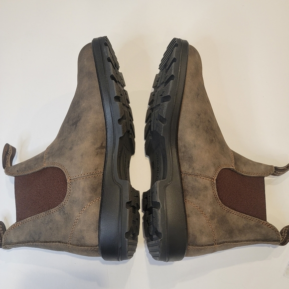 Blundstone MEN'S CLASSICS CHELSEA BOOTS - RUSTIC BROWN AU 9.5 (US SIZE 10.5) - Picture 8 of 16